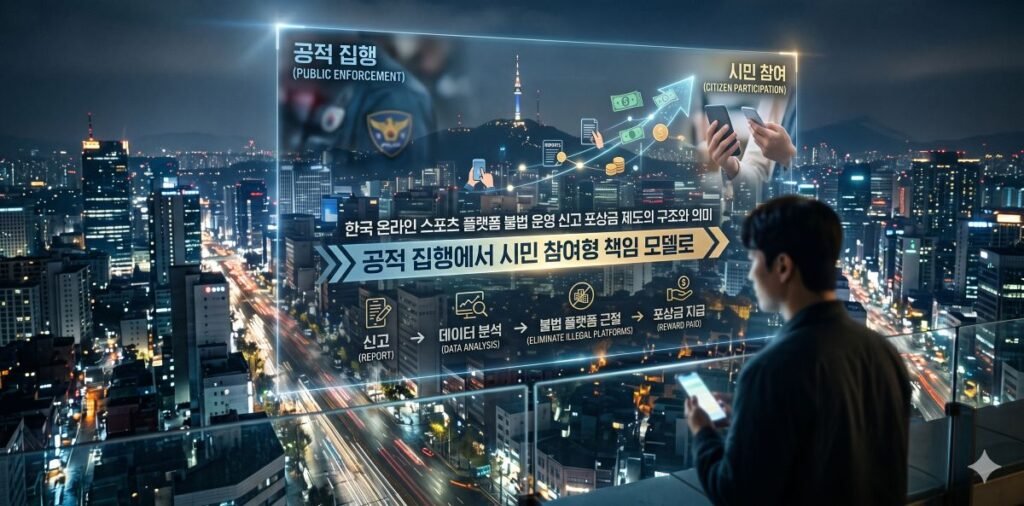 한국 온라인 스포츠 플랫폼 불법 운영 신고 포상금 제도의 구조와 의미 — 공적 집행에서 시민 참여형 책임 모델로