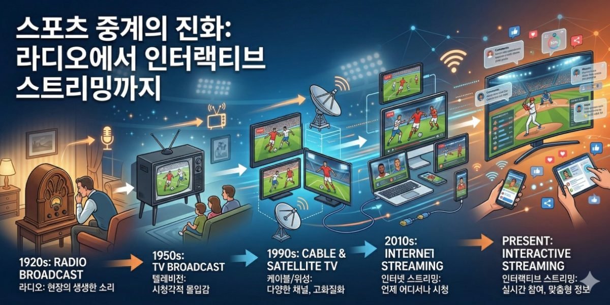 스포츠 중계의 진화 라디오에서 인터랙티브 스트리밍까지